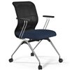 ErgoLife Sit 8 M4-9 (F53) - X2+Bahama черный/синий, основание хром, с подлокотниками фото 3