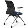 ErgoLife Sit 8 M4-9 (F53) - X2+Bahama черный/синий, основание хром, с подлокотниками фото 4