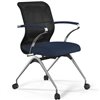 ErgoLife Sit 8 M4-9 (F53) - X2+Bahama черный/синий, основание хром, с подлокотниками фото 1