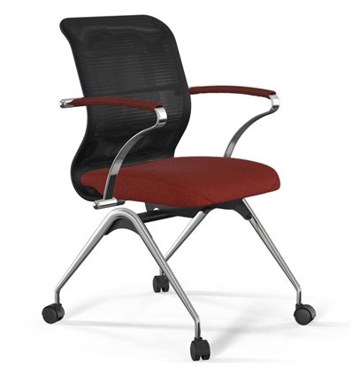 ErgoLife Sit 8 M4-9 (F53) - X2+Bahama черный/красный, основание хром, с подлокотниками