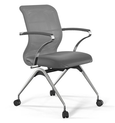ErgoLife Sit 8 M4-9 (F53) - X2+Extra серый, основание хром, с подлокотниками