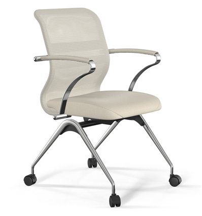 ErgoLife Sit 8 M4-9 (F53) - X2+Extra молочный, основание хром, с подлокотниками