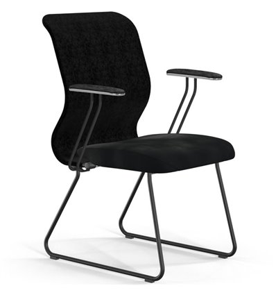 ErgoLife Sit 8 Mr4-4 (F57) - Vivaldi черный, основание черное, с подлокотниками