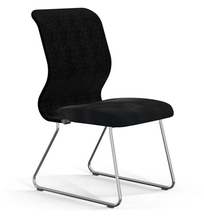 ErgoLife Sit 8 Mr4-4 (F54) - Vivaldi черный, основание хром, без подлокотников
