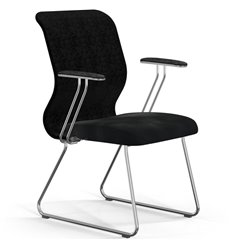 ErgoLife Sit 8 Mr4-4 (F54) - Vivaldi черный, основание хром, с подлокотниками