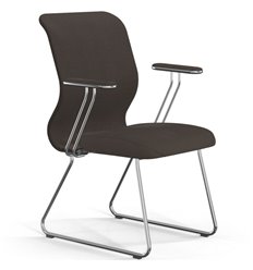 ErgoLife Sit 8 Mr4-4 (F54) - Vivaldi темно-коричневый, основание хром, с подлокотниками