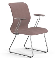 ErgoLife Sit 8 Mr4-4 (F54) - Vivaldi темно-розовый, основание хром, с подлокотниками
