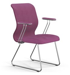 ErgoLife Sit 8 Mr4-4 (F54) - Vivaldi фуксия, основание хром, с подлокотниками