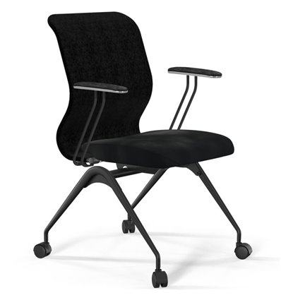 ErgoLife Sit 8 Mr4-4 (F56) - Vivaldi черный, основание черное, с подлокотниками