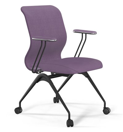 ErgoLife Sit 8 Mr4-4 (F56) - Vivaldi сиреневый, основание черное, с подлокотниками