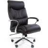 Кресло CHAIRMAN 401 для руководителя усиленное до 250 кг, кожа, цвет черный фото 1