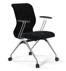ErgoLife Sit 8 Mr4-4 (F53) - Vivaldi черный, основание хром, с подлокотниками
