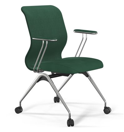 ErgoLife Sit 8 Mr4-4 (F53) - Vivaldi зеленый, основание хром, с подлокотниками