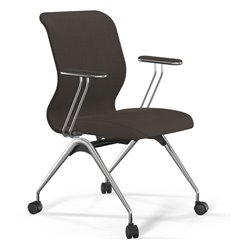 ErgoLife Sit 8 Mr4-4 (F53) - Vivaldi темно-коричневый, основание хром, с подлокотниками