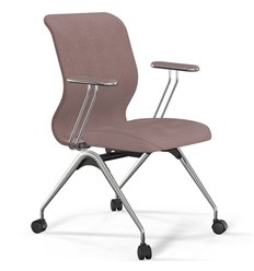 ErgoLife Sit 8 Mr4-4 (F53) - Vivaldi темно-розовый, основание хром, с подлокотниками