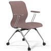 ErgoLife Sit 8 Mr4-4 (F53) - Vivaldi темно-розовый, основание хром, с подлокотниками фото 1
