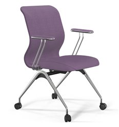 ErgoLife Sit 8 Mr4-4 (F53) - Vivaldi сиреневый, основание хром, с подлокотниками