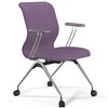 ErgoLife Sit 8 Mr4-4 (F53) - Vivaldi сиреневый, основание хром, с подлокотниками фото 1