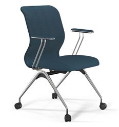 ErgoLife Sit 8 Mr4-4 (F53) - Vivaldi светло-синий, основание хром, с подлокотниками