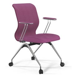 ErgoLife Sit 8 Mr4-4 (F53) - Vivaldi фуксия, основание хром, с подлокотниками