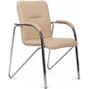 Riva Chair Самба SMB-01H Бежевый, с мягкими подлокотниками, Хром гальв. фото 1