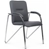 Riva Chair Самба SMB-01H Серый, с мягкими подлокотниками, Хром гальв. фото 1