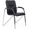 Riva Chair Самба SMB-01H Черный, с мягкими подлокотниками, Хром гальв. фото 1
