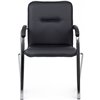 Riva Chair Самба SMB-01H Черный, с мягкими подлокотниками, Хром гальв. фото 2