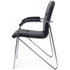 Riva Chair Самба SMB-01H Черный, с мягкими подлокотниками, Хром гальв. фото 7