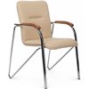 Riva Chair Самба SMB-02H Бежевый, с деревянными подлокотниками, Хром гальв. фото 1