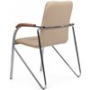 Riva Chair Самба SMB-02H Бежевый, с деревянными подлокотниками, Хром гальв. фото 6