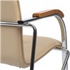 Riva Chair Самба SMB-02H Бежевый, с деревянными подлокотниками, Хром гальв. фото 10