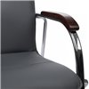 Riva Chair Самба SMB-02H Серый, с деревянными подлокотниками, Хром гальв. фото 9