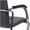 Riva Chair Самба SMB-02H Серый, с деревянными подлокотниками, Хром гальв. фото 10