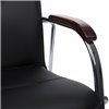 Riva Chair Самба SMB-02H Черный, с деревянными подлокотниками, Хром гальв. фото 9