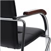 Riva Chair Самба SMB-02H Черный, с деревянными подлокотниками, Хром гальв. фото 10
