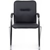 Riva Chair Самба SMB-03H Черный, с пластиковыми подлокотниками, Хром гальв. фото 2