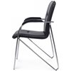 Riva Chair Самба SMB-03H Черный, с пластиковыми подлокотниками, Хром гальв. фото 7