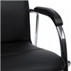 Riva Chair Самба SMB-03H Черный, с пластиковыми подлокотниками, Хром гальв. фото 9