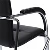 Riva Chair Самба SMB-03H Черный, с пластиковыми подлокотниками, Хром гальв. фото 10