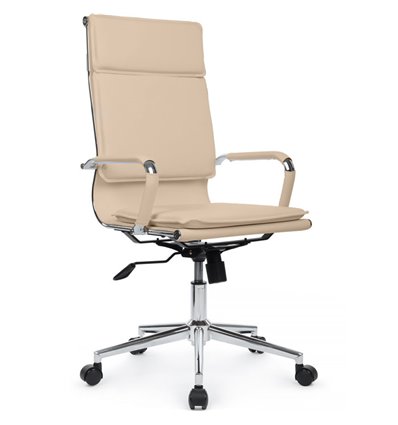 Riva Chair Hugo 6003-1SEC светло-бежевое, хром, экокожа