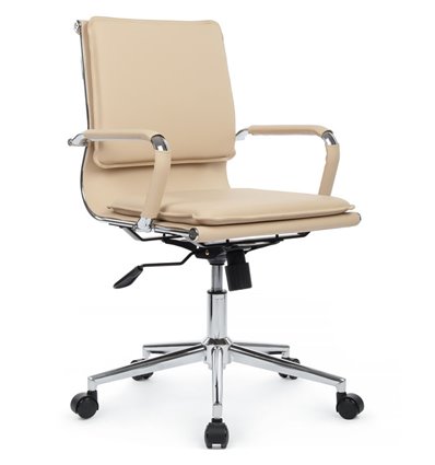 Riva Chair Hugo 6003-2SE светло-бежевое, хром, экокожа