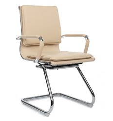 Riva Chair Hugo 6003-3EC светло-бежевое, хром, экокожа фото 1