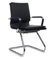 Riva Chair Hugo 6003-3EC черное, хром, экокожа фото 1