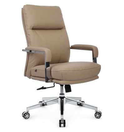 Riva Chair Leon-M B916 Бежевый, хром, экокожа