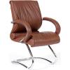 Кресло CHAIRMAN 445/brown для посетителя, кожа, цвет коричневый фото 1