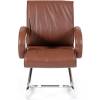 Кресло CHAIRMAN 445/brown для посетителя, кожа, цвет коричневый фото 2