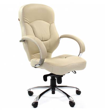 Кресло CHAIRMAN 430/white для руководителя, кожа, цвет белый