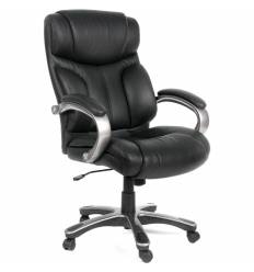 Кресло CHAIRMAN 435/black для руководителя, кожа, цвет черный