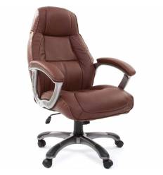 Кресло CHAIRMAN 436/brown для руководителя, кожа, цвет коричневый